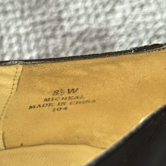 Nordstrom Black Textured Leather Loafers Slip On Flat Shoes Size‎ 8.5 - Picture 8 of 10